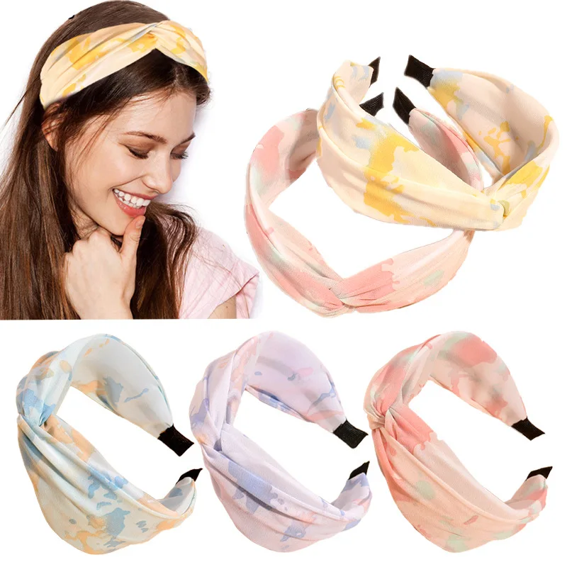 New arrival women Tie-dye fabric colorful clouds knot girl's headbands lady's headwear hair accessories
New arrival women Tie-dye fabric colorful clouds knot girl's headbands lady's headwear hair accessories