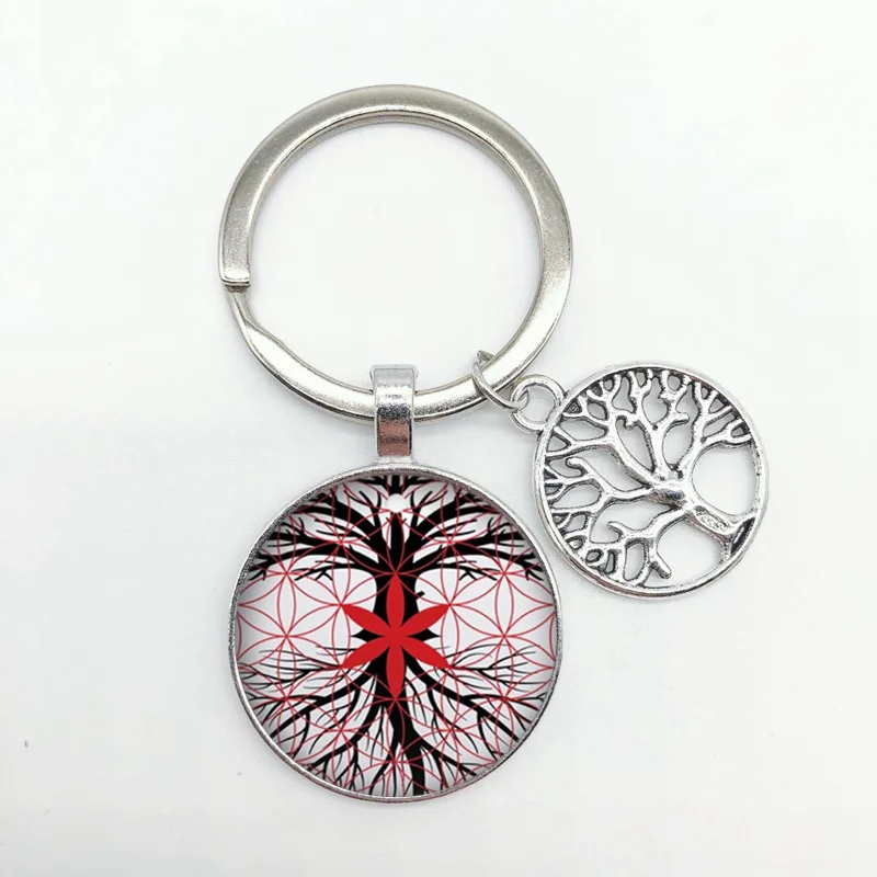 Glamour Vintage Tree of Life Pendant Keychain Art Convex Round Glass | Украшения и аксессуары