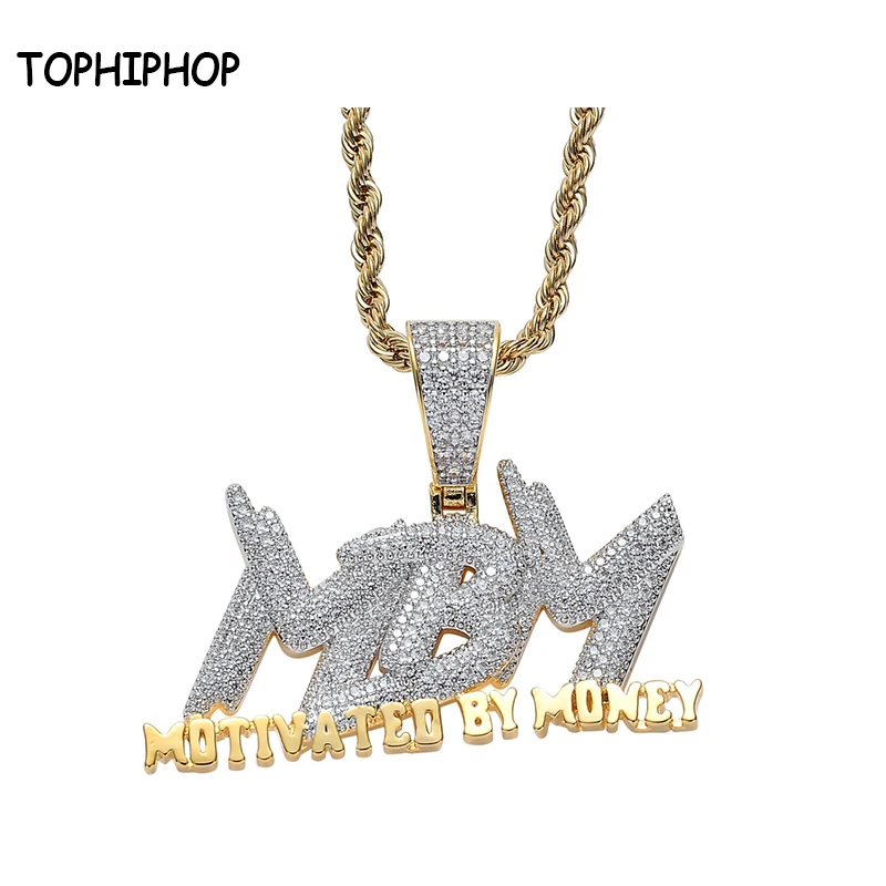 TOPHIPHOP MBM Letter Iced Out Pendant Necklace Chain Charm Gold Silver Cubic Zircon Men's Hip Hop Jewelry For Gift
TOPHIPHOP MBM Letter Iced Out Pendant Necklace Chain Charm Gold Silver Cubic Zircon Men's Hip Hop Jewelry For Gift