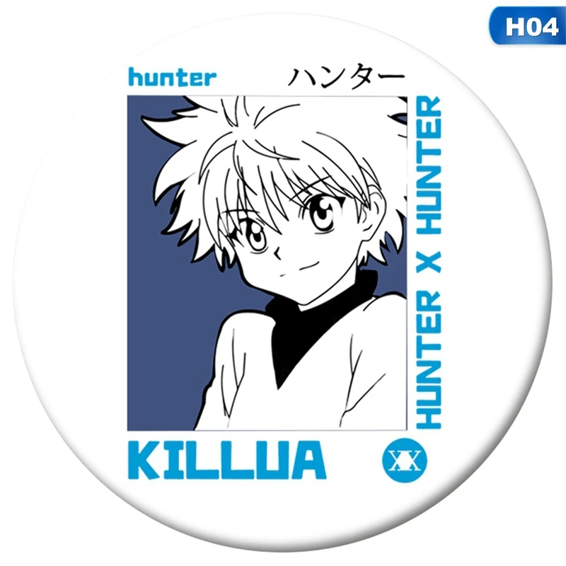 Брошь Hunter X с HD-принтом мультяшная аниме-фигурка Гон киллуа Курапика Leorio круглая