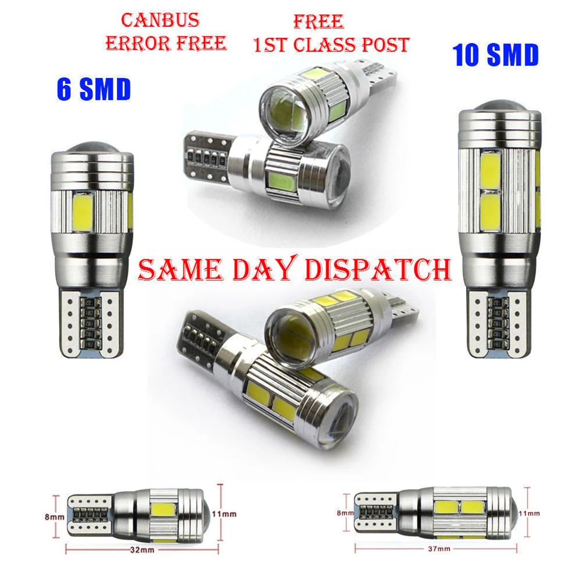 10x T10 белый 194 W5W 5630 LED 10SMD CANBUS без ошибок Автомобильная боковая светильник ПА с клиновидным цоколем 10x 10x
10x T10 белый 194 W5W 5630 LED 10SMD CANBUS без ошибок Автомобильная боковая светильник ПА с клиновидным цоколем 10x 10x