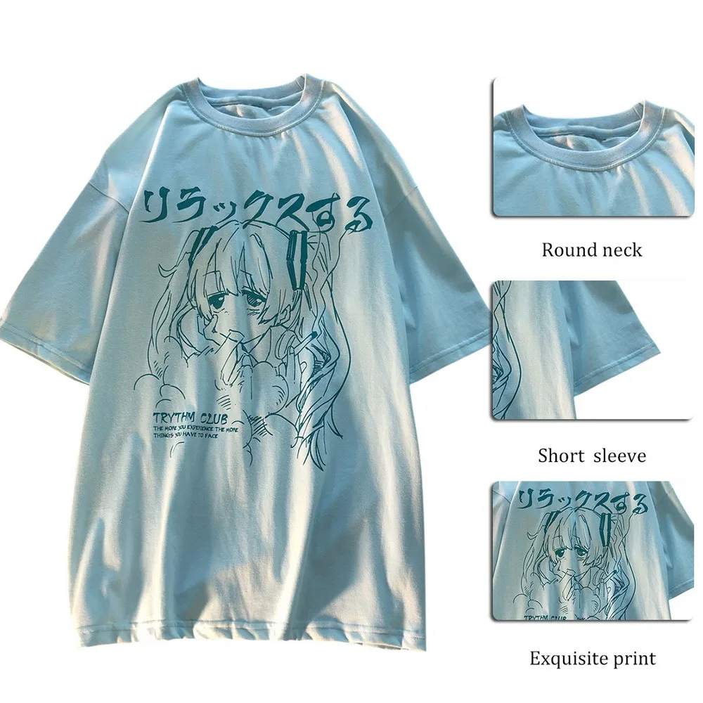 sweet punk T-shirt women summer 2021 Korean ins Japanese Harajuku style hot anime print loose student short sleeve shirt
sweet punk T-shirt women summer 2021 Korean ins Japanese Harajuku style hot anime print loose student short sleeve shirt