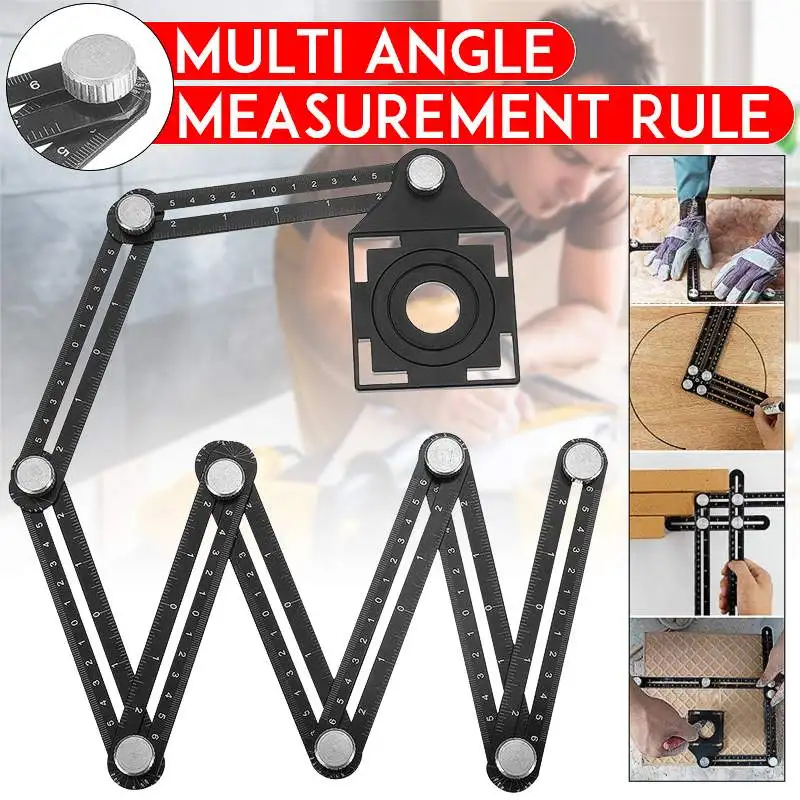 8-fold Construction Multi Angle Measuring Ruler Aluminum Folding Positioning Ruler Tile Hole Locator Wood Tile Flooring Tool
8-fold Construction Multi Angle Measuring Ruler Aluminum Folding Positioning Ruler Tile Hole Locator Wood Tile Flooring Tool