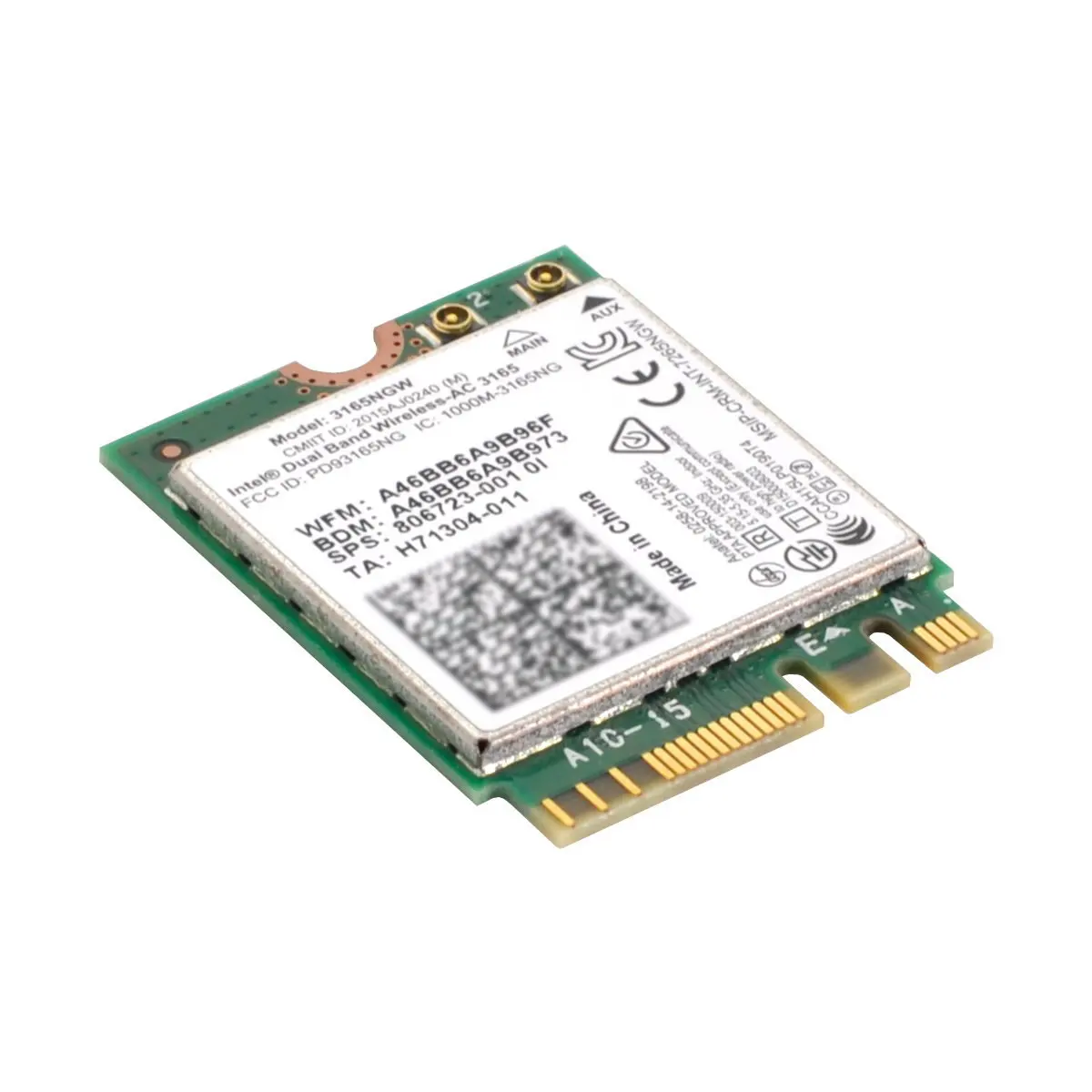 CY 2.4G 5Ghz 433Mbps 3165AC Dual Band NGFF 802.11AC WiFi 3165NGW M.2 WLAN Card +BT 4.0 Network Adapter
CY 2.4G 5Ghz 433Mbps 3165AC Dual Band NGFF 802.11AC WiFi 3165NGW M.2 WLAN Card +BT 4.0 Network Adapter