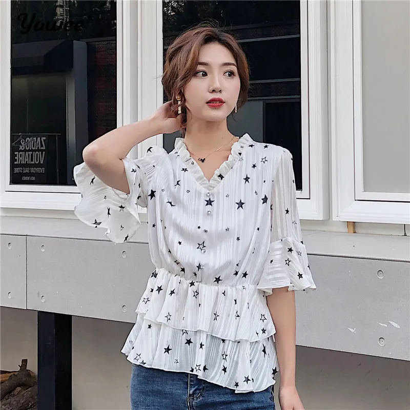 2020 Plus Size Women chiffon V Neck Loose white printed Blouses Tops Summer Top Casual Short Sleeve Blouse Female Shirt Blusa
2020 Plus Size Women chiffon V Neck Loose white printed Blouses Tops Summer Top Casual Short Sleeve Blouse Female Shirt Blusa