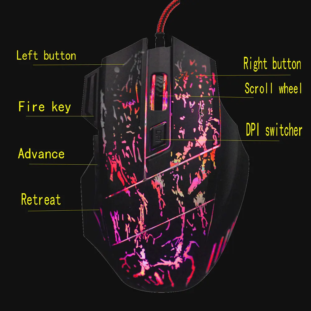 Wired Gaming Universal Colorful Mouse DPI Optical Computer USB Ergonomic Mice With Breathing Lights RGB Wired Luminous Mouse
Wired Gaming Universal Colorful Mouse DPI Optical Computer USB Ergonomic Mice With Breathing Lights RGB Wired Luminous Mouse