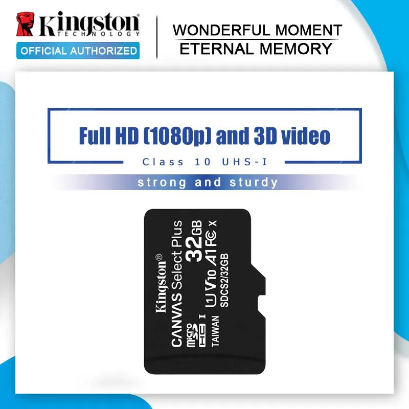 

Kingston Micro SD card 16GB Memory Card 32GB 64GB MicroSD Class10 TF/SD Card 128GB 256GB 512GB 1T MicroSDHC UHS-1 for Smartphone