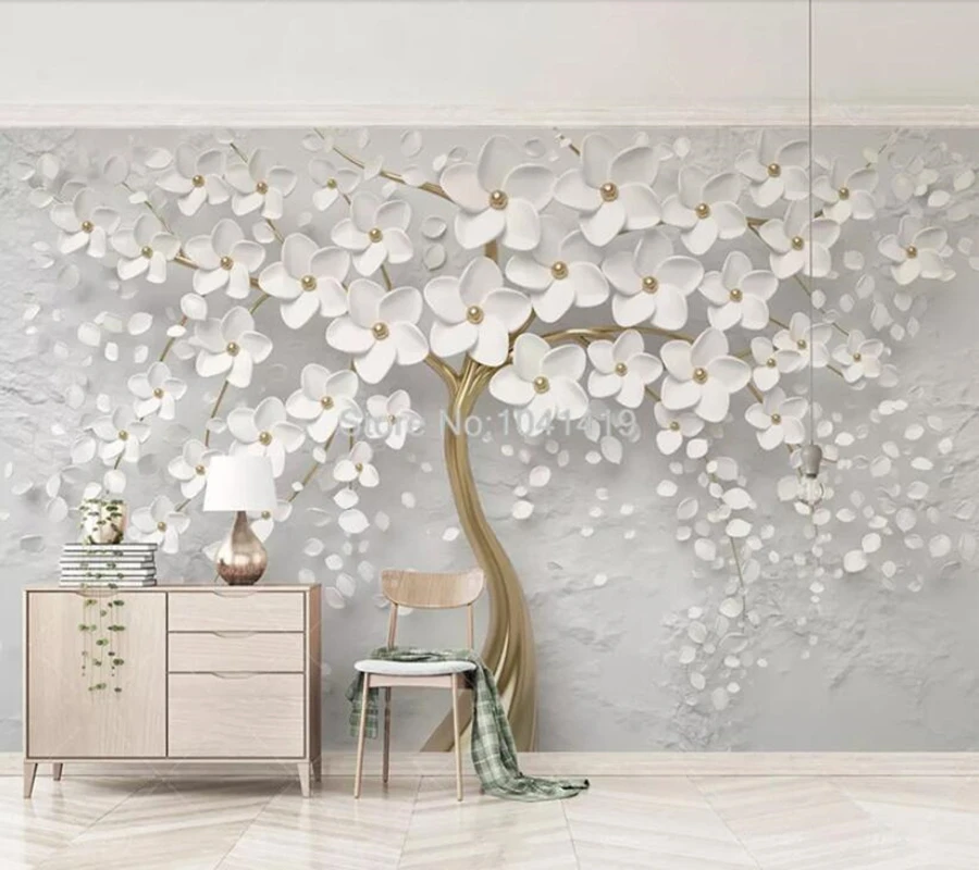 Papel de parede Custom Size 3D Stereo tree Flowers Wall Painting Murals Wallpaper Living Room TV Sofa Bedroom Backdrop Wall
Papel de parede Custom Size 3D Stereo tree Flowers Wall Painting Murals Wallpaper Living Room TV Sofa Bedroom Backdrop Wall