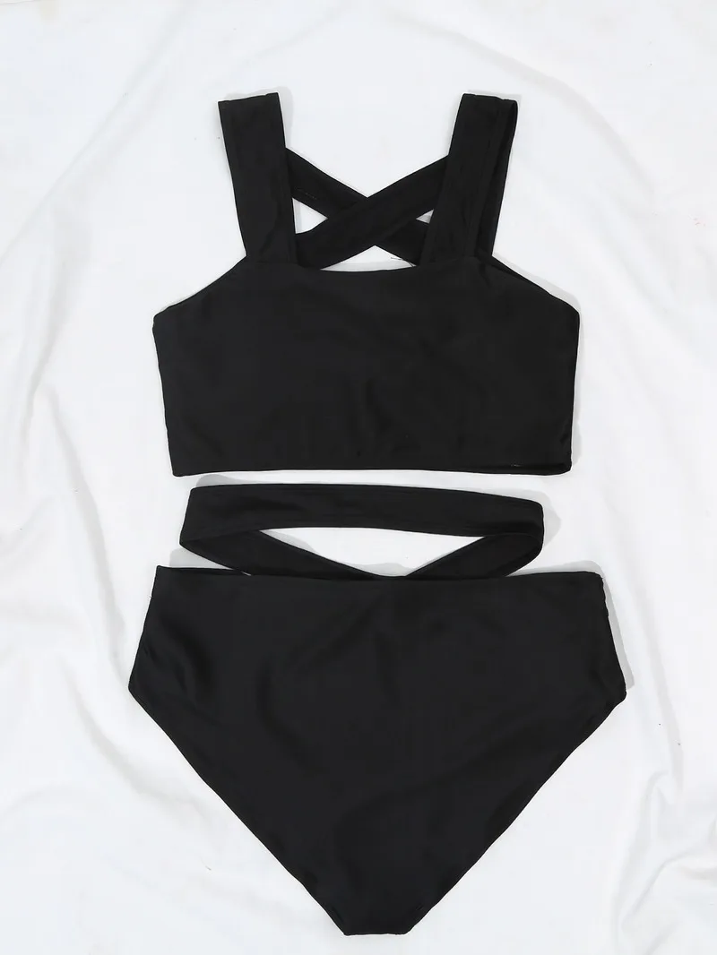 Sexy Hollow Out Black Swimwear Women Bikini Set 2021 High Waist Bandage Brazilian Swimsuit Female Push Up High Cut Bather Suit
Sexy Hollow Out Black Swimwear Women Bikini Set 2021 High Waist Bandage Brazilian Swimsuit Female Push Up High Cut Bather Suit
