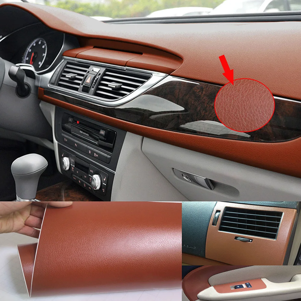Durable And Practical Brown Leather Texture Vinyl Wrapping Decal FOR Car Mobile Phone Notebook 30*152 
Durable And Practical Brown Leather Texture Vinyl Wrapping Decal FOR Car Mobile Phone Notebook 30*152
