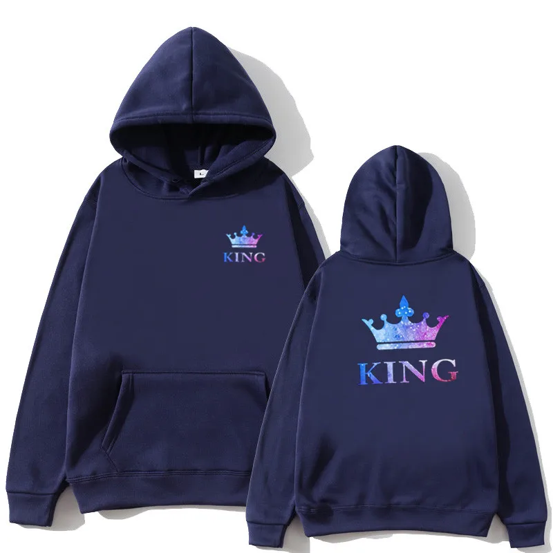 Autumn And Winter Printing Her King His Queen Lover Harajuku Women's Sweatshirt Plus Size Men's Couple Hoodie Cotton Sweatshirt 
Autumn And Winter Printing Her King His Queen Lover Harajuku Women's Sweatshirt Plus Size Men's Couple Hoodie Cotton Sweatshirt