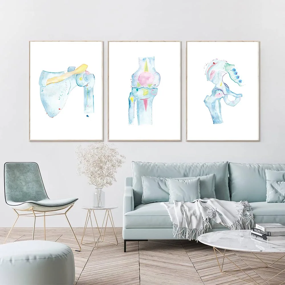 Human Organ Anatomy Wall Art Canvas Print Watercolor Shoulder Hip Knee Painting Vertebral Column Poster Medical Art Gift Decor
Human Organ Anatomy Wall Art Canvas Print Watercolor Shoulder Hip Knee Painting Vertebral Column Poster Medical Art Gift Decor