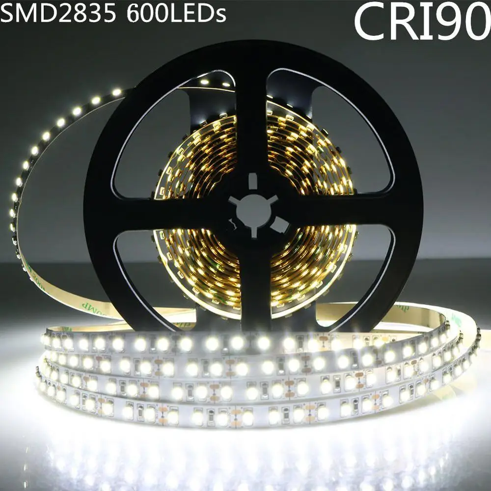 Светодиодный светильник SMD 2835 светодиодный с высоким CRI RA 90 + 12 в пост. Тока 5 м 600 s