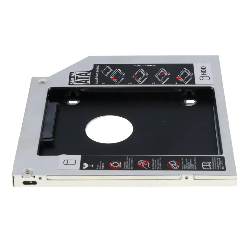 12 7 9 5 мм алюминиевый жесткий диск Bay Универсальный 2 й Ssd Hd SATA HDD Caddy адаптер для Cd