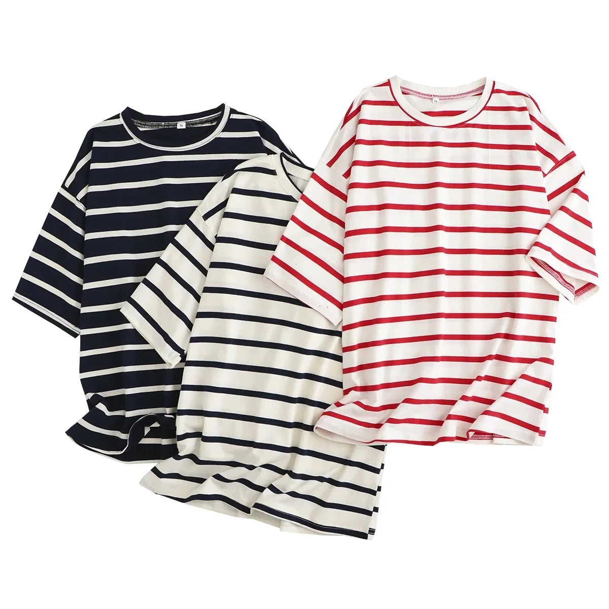 Women Tshirts Striped Cotton T Shirt Short Sleeve O Neck Tees Ladies Casual Tee Shirt Street Wear Oversized Y2K Top 2021
Women Tshirts Striped Cotton T Shirt Short Sleeve O Neck Tees Ladies Casual Tee Shirt Street Wear Oversized Y2K Top 2021