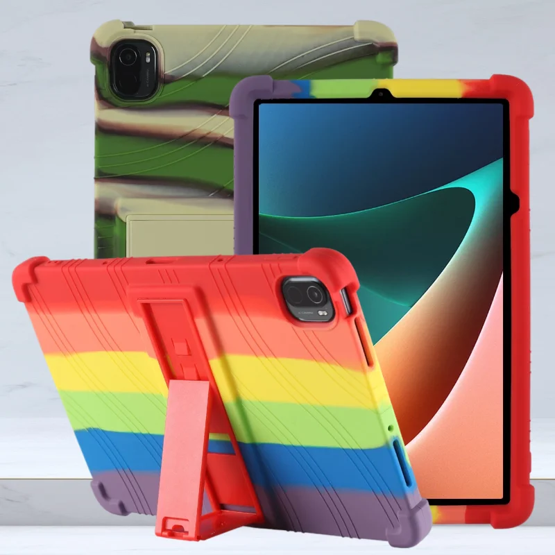 

Kids Skin Soft Silicon Case for XiaoMi Mipad 5 11 Inch MiPad 5 Pro Tablet Cover for Mi Pad 5 Pro 11 2021 Funda KickStand Shell