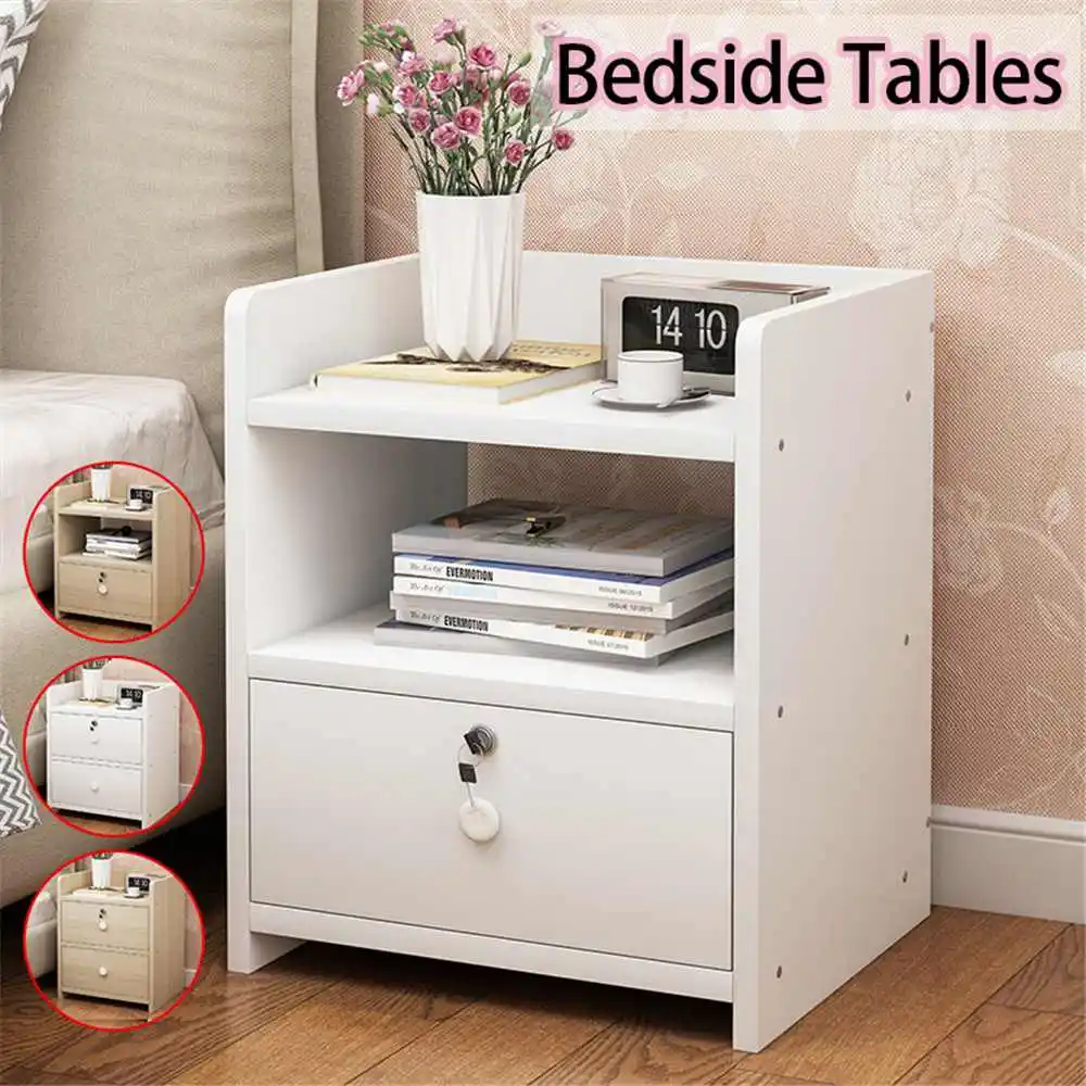 Nightstand Wooden Bedside table With Lock Key 1/2 Drawer Organizer Storage Cabinet Mini Desk Bedroom Household Furniture
Nightstand Wooden Bedside table With Lock Key 1/2 Drawer Organizer Storage Cabinet Mini Desk Bedroom Household Furniture