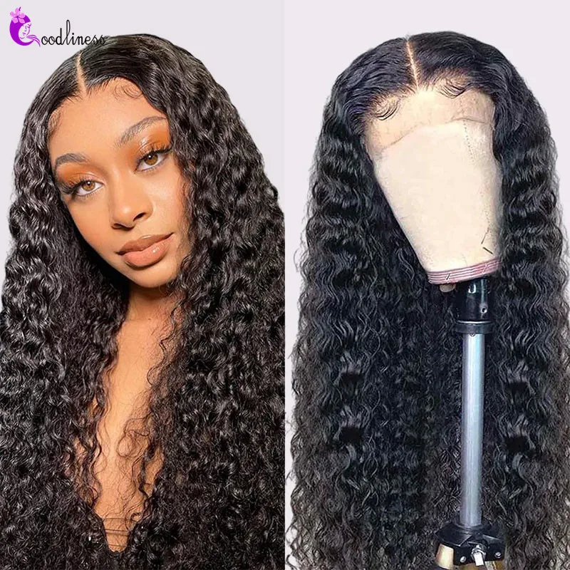 Goodliness Water Wave Lace Front Wig Remy HD Transparent 4x4 Lace Closure Wig Human Hair Curly For Woman 150 Density Pre Plucked 
Goodliness Water Wave Lace Front Wig Remy HD Transparent 4x4 Lace Closure Wig Human Hair Curly For Woman 150 Density Pre Plucked