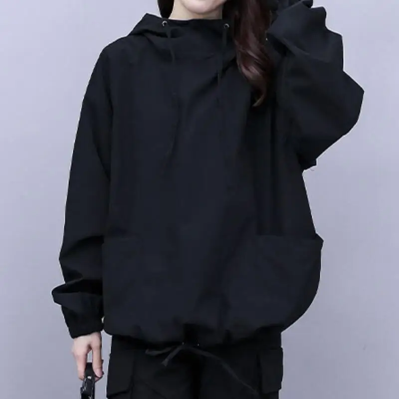 HOT / Spring New Women Fashion Personalized custom large size Loose hooded drawstring slim short coat/S--6XL
HOT / Spring New Women Fashion Personalized custom large size Loose hooded drawstring slim short coat/S--6XL