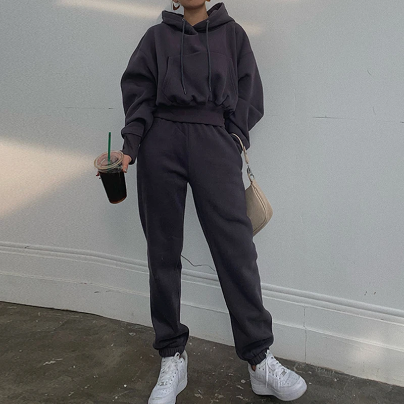 Hoodies Suit Winter Spring Solid Casual Tracksuit Women Velvet 2 Pieces Set Sports Sweatshirts Pullover Home Sweatpants Outfits
Hoodies Suit Winter Spring Solid Casual Tracksuit Women Velvet 2 Pieces Set Sports Sweatshirts Pullover Home Sweatpants Outfits