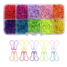 Creative Mix Color Gourd Shape Safety Metal Pins Knitting Tool Accessories Cross Stitch Marker Tag Pins Clips