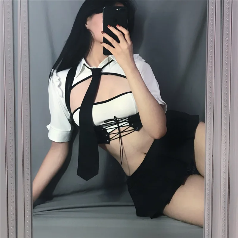 Secretary Teacher Uniform Set Tie + Top + Tank + Skirt Erotic Secretary Lingerie Underwear Temptation
Secretary Teacher Uniform Set Tie + Top + Tank + Skirt Erotic Secretary Lingerie Underwear Temptation