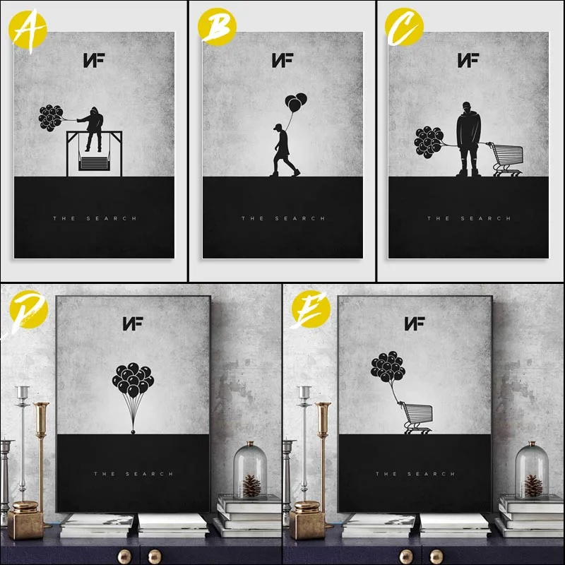 Rapper Nf Canvas Painting Balloon Shopping Cart Black and White Art Posters and Prints Nordic Abstract Wall Picture Home Decor
Rapper Nf Canvas Painting Balloon Shopping Cart Black and White Art Posters and Prints Nordic Abstract Wall Picture Home Decor
