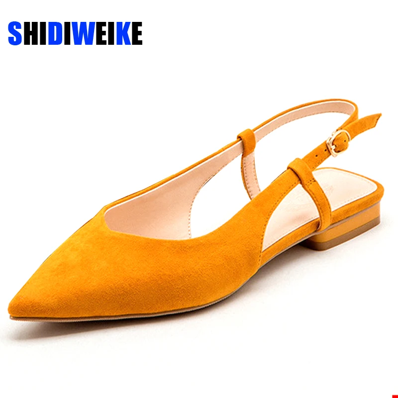 High Quality Suede Leather Slingback Flats Women's Nude Shoes Pointed Toe After Party Summer Flat Shoes Ladies Casual Shoes buty
High Quality Suede Leather Slingback Flats Women's Nude Shoes Pointed Toe After Party Summer Flat Shoes Ladies Casual Shoes buty