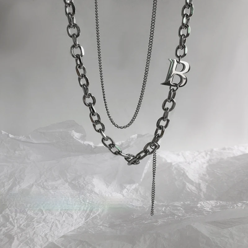 U-Magical High Street Hollow Letter B Asymmetry Chokers Necklace for Women Metal Chunky Chain Stainless Steel Necklace Jewelry
U-Magical High Street Hollow Letter B Asymmetry Chokers Necklace for Women Metal Chunky Chain Stainless Steel Necklace Jewelry