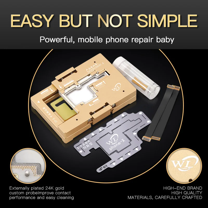WL IP-X Mid-layer Test Stand Mobile Phone Motherboard Repair Fixture for iPhone X Motherboard Test Repair Tool Without Soldering
WL IP-X Mid-layer Test Stand Mobile Phone Motherboard Repair Fixture for iPhone X Motherboard Test Repair Tool Without Soldering