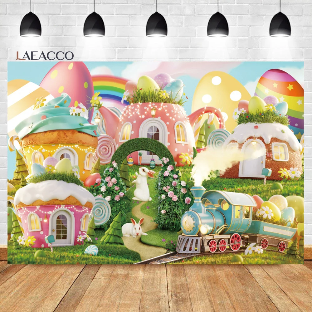 Laeacco Candy Land Ice Cream House Cartoon Rabbit Easter Eggs Photography Backdrop Baby Birthday Customized Portrait Background
Laeacco Candy Land Ice Cream House Cartoon Rabbit Easter Eggs Photography Backdrop Baby Birthday Customized Portrait Background