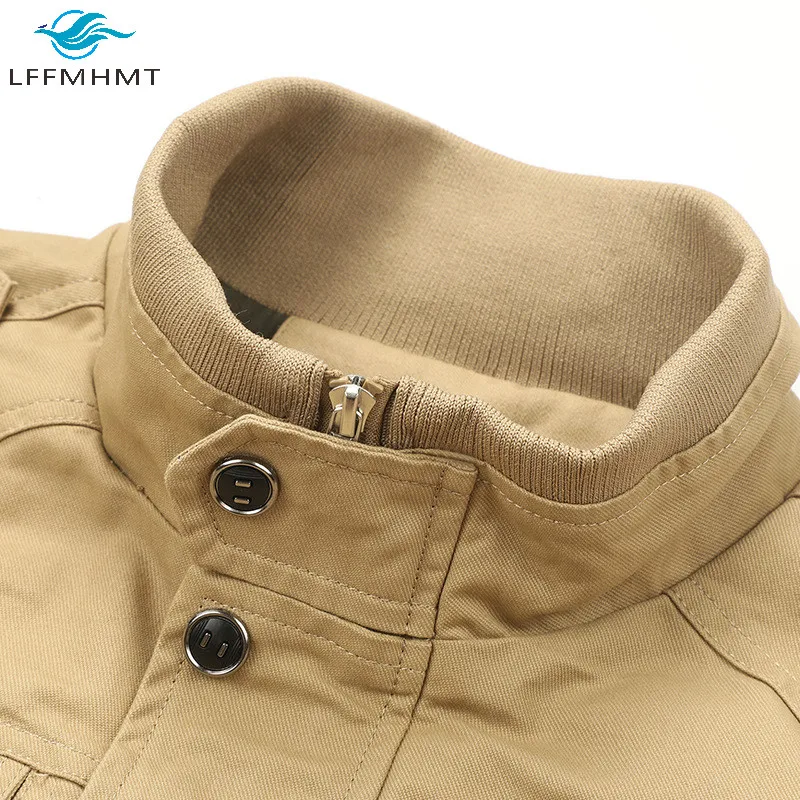 Men Autumn Fashion American Style Multi Pockets Overalls Long Sleeve Solid Color Stand Collar Jackets Leisure Cotton Coats M-6XL
Men Autumn Fashion American Style Multi Pockets Overalls Long Sleeve Solid Color Stand Collar Jackets Leisure Cotton Coats M-6XL