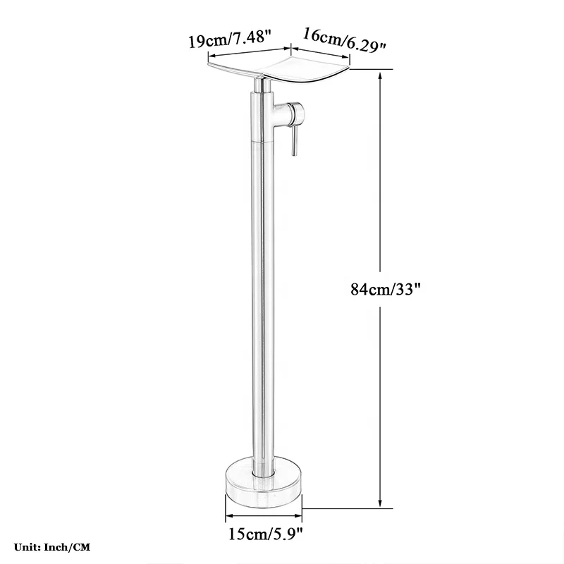 Luxury Waterfall LED Spout Single Handle Chrome Bathroom Tub Mixer Faucet Floor Mounted Free Standing Bathtub Shower Taps
Luxury Waterfall LED Spout Single Handle Chrome Bathroom Tub Mixer Faucet Floor Mounted Free Standing Bathtub Shower Taps