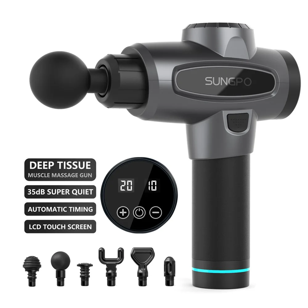SUNGPO 6 Heads Handheld Massage Gun Muscle Body Massager Physiotherapy electric noise reduction massager home fitness equipment
SUNGPO 6 Heads Handheld Massage Gun Muscle Body Massager Physiotherapy electric noise reduction massager home fitness equipment