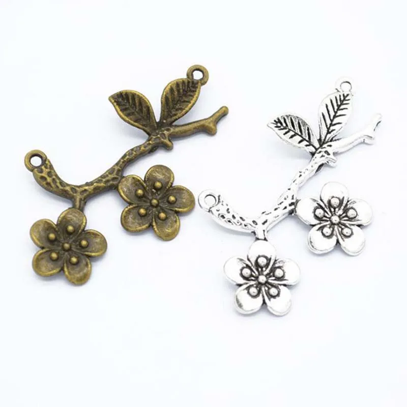 20pcs/lot Alloy Charms Antique Silver/Antique Bronze Plated The Plum Flower Branches Charm Pendant Handmade Hanging Crafts
20pcs/lot Alloy Charms Antique Silver/Antique Bronze Plated The Plum Flower Branches Charm Pendant Handmade Hanging Crafts