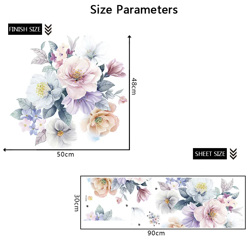 1PCS New Literary Pink Blue Flowers Wall Stickers for Kids Bedroom Bedside Porch Wall Beautification Decorative 30*90CM
1PCS New Literary Pink Blue Flowers Wall Stickers for Kids Bedroom Bedside Porch Wall Beautification Decorative 30*90CM