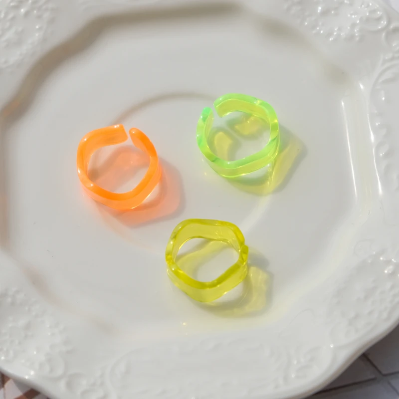 Fluorescent Color Geometric Resin Rings Pink Orange Yellow Green Y2k Ins Style Cool Fashion Sweet Girl Ring Stackable Jewelry
Fluorescent Color Geometric Resin Rings Pink Orange Yellow Green Y2k Ins Style Cool Fashion Sweet Girl Ring Stackable Jewelry