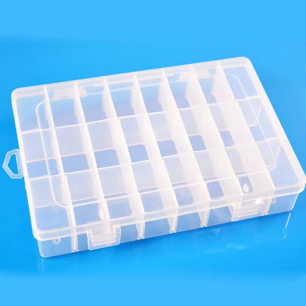 24Slots Beads Adjustable Craft Plastic Transparent Jewelry Storage Box 
24Slots Beads Adjustable Craft Plastic Transparent Jewelry Storage Box