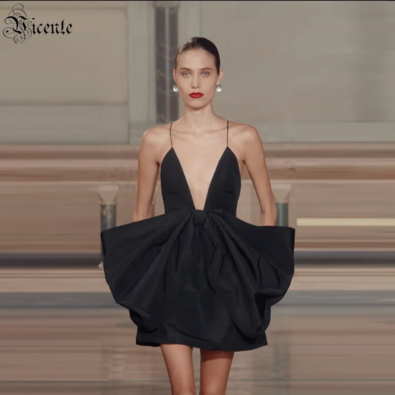 VC 2021 New Sling Dress For Women Big Bow Deep V-neck Sexy Black Swan Backless Sleeveless Sling Bandage Dress
VC 2021 New Sling Dress For Women Big Bow Deep V-neck Sexy Black Swan Backless Sleeveless Sling Bandage Dress