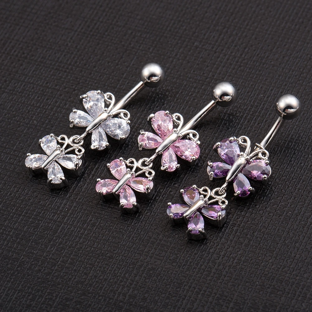 Imixlot Crystal Belly Button Ring Dangle Models Tricolor Double Butterfly Flower Navel Piercing Sexy Navel Bar Cute Belly Ring
Imixlot Crystal Belly Button Ring Dangle Models Tricolor Double Butterfly Flower Navel Piercing Sexy Navel Bar Cute Belly Ring