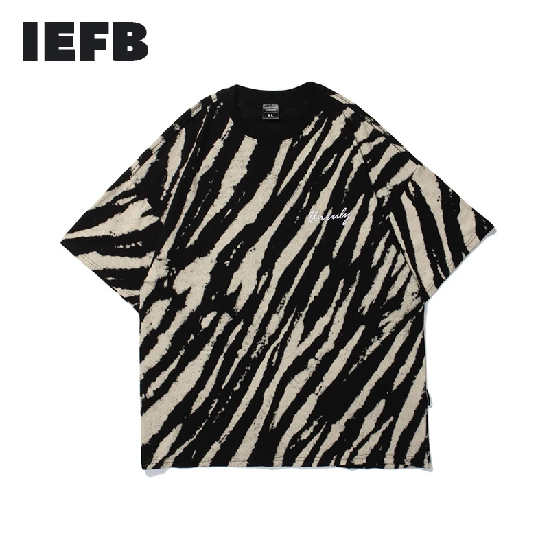 IEFB Men's Zebra Stripe Short Sleeve T-shirt Round Collar Short Sleeve Oversize Streetwear Causal Tee Tops 2022 Summer 9Y7469
IEFB Men's Zebra Stripe Short Sleeve T-shirt Round Collar Short Sleeve Oversize Streetwear Causal Tee Tops 2022 Summer 9Y7469