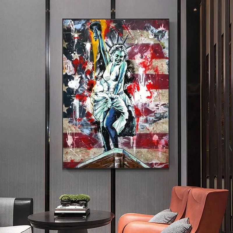 Statue of Liberty Marilyn Monroe Funny Poster Abstract Paintings for Home Design Frameless Wall Art Prints Picture
Statue of Liberty Marilyn Monroe Funny Poster Abstract Paintings for Home Design Frameless Wall Art Prints Picture