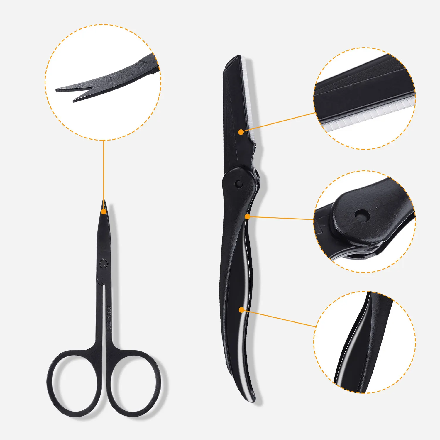 8 in 1 Eyebrows Professional Eyebrow Grooming Set Stainless Steel Eyebrow Razor Eyebrow Brush Eyebrow Scissors Eyebrow Pen
8 in 1 Eyebrows Professional Eyebrow Grooming Set Stainless Steel Eyebrow Razor Eyebrow Brush Eyebrow Scissors Eyebrow Pen