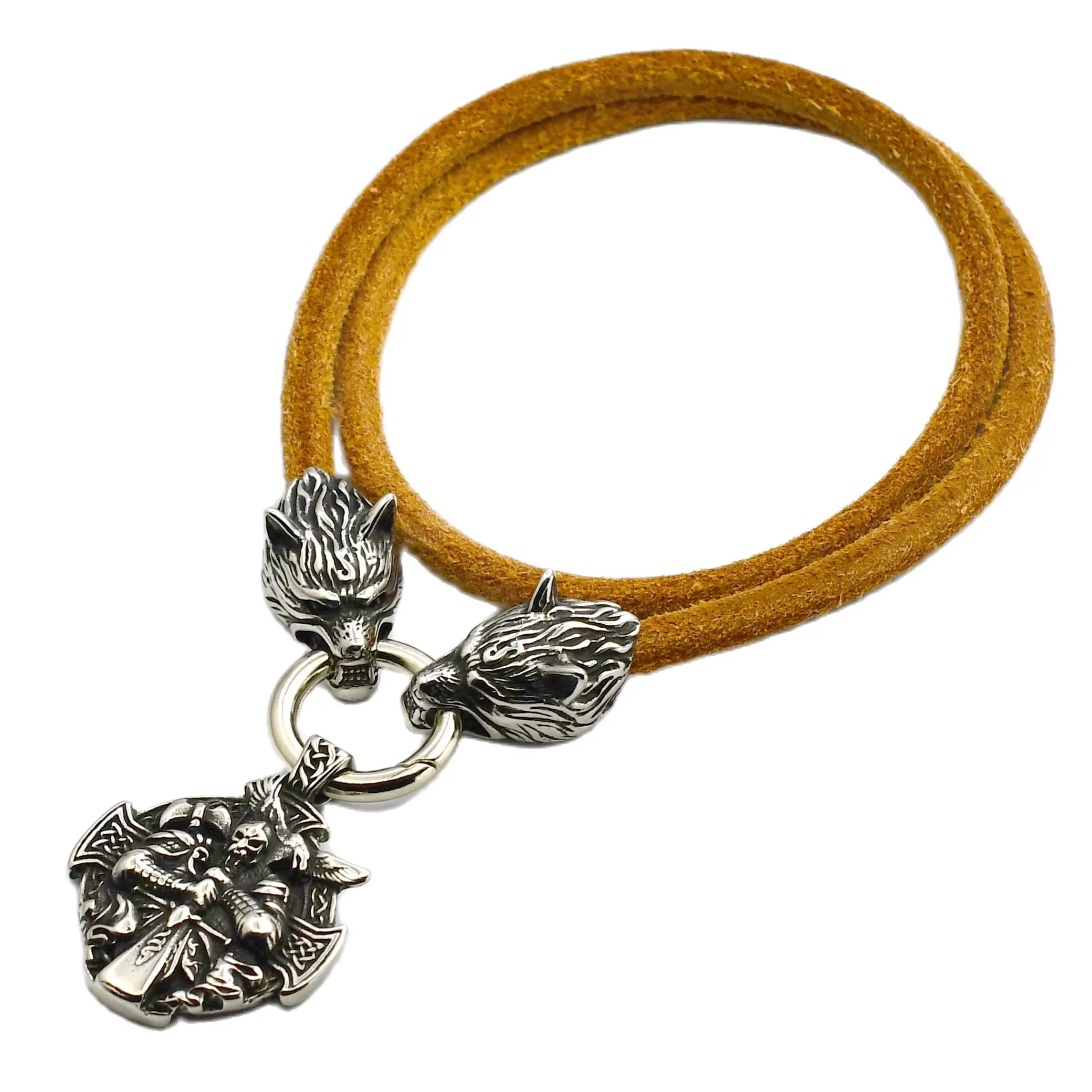 Men's Necklace Viking Wolf Head Leather Chain Odin Warrior Crow Stainless Steel Pendant Necklace Viking Fashion Jewelry
Men's Necklace Viking Wolf Head Leather Chain Odin Warrior Crow Stainless Steel Pendant Necklace Viking Fashion Jewelry