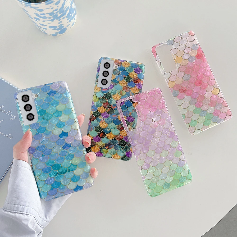 Shockproof Colorful Fish Scales Case For Samsung Galaxy Note 20 S21 Ultra Plus S20 FE Drop Protection Glossy Soft Square Cover
Shockproof Colorful Fish Scales Case For Samsung Galaxy Note 20 S21 Ultra Plus S20 FE Drop Protection Glossy Soft Square Cover
