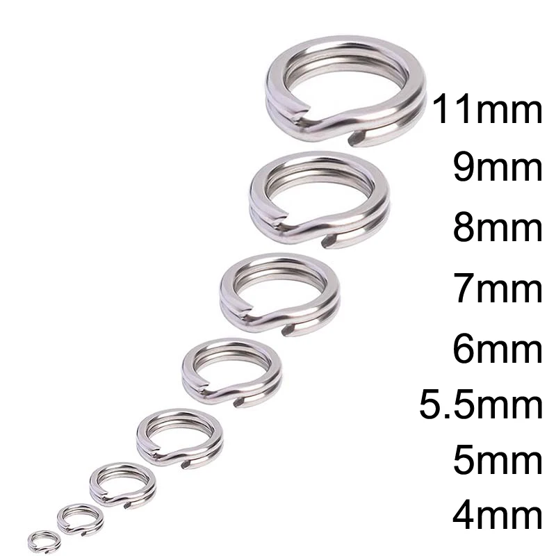 50 шт., рыболовные кольца из нержавеющей стали, от 4 до 11 мм
50 шт., рыболовные кольца из нержавеющей стали, от 4 до 11 мм