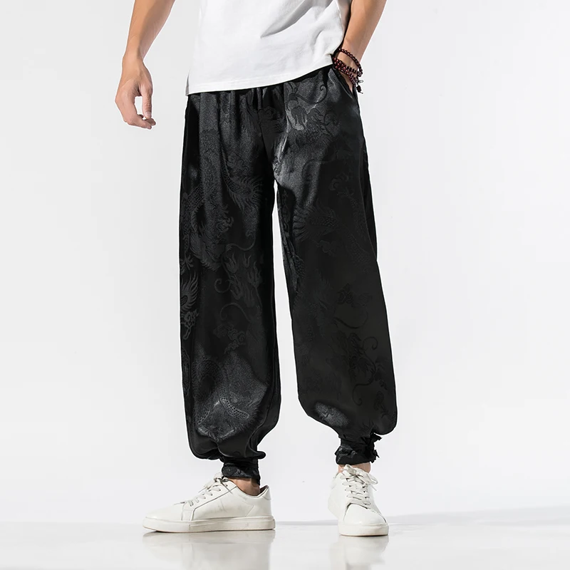 2022 Chinese Style Men Dragon Print Casual Harem Pants Mens Wide leg Joggers Trousers Male Hip Hop Loose Ankle Banded Pants
2022 Chinese Style Men Dragon Print Casual Harem Pants Mens Wide leg Joggers Trousers Male Hip Hop Loose Ankle Banded Pants