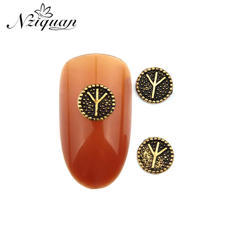 NZIQUAN 20pcs/box new listing geometric 3D round metal bronze nail art decoration stickers DIY decorative nail accessories
NZIQUAN 20pcs/box new listing geometric 3D round metal bronze nail art decoration stickers DIY decorative nail accessories