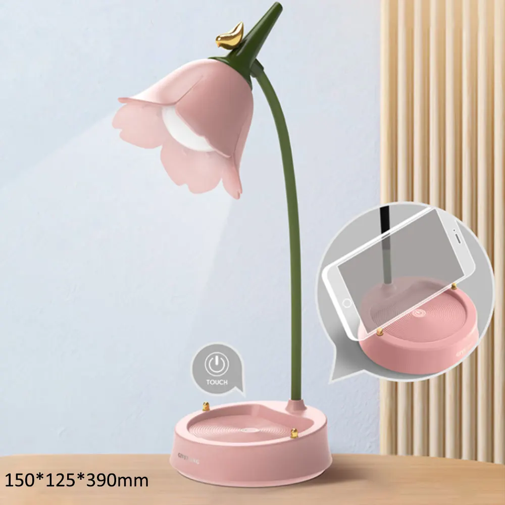 Flower LED table lamp student bedroom room lighting touch reading lamp eye protection multi-function table lamp phone holder
Flower LED table lamp student bedroom room lighting touch reading lamp eye protection multi-function table lamp phone holder