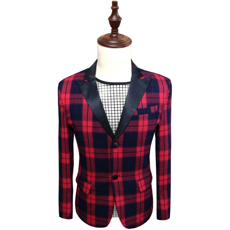 Vintage Plaid Red Check Blazer 2020 New Retro Check Suit Jacket Shawl Collar Blazer Homme Chaquetas Hombre England Plaid Men
Vintage Plaid Red Check Blazer 2020 New Retro Check Suit Jacket Shawl Collar Blazer Homme Chaquetas Hombre England Plaid Men